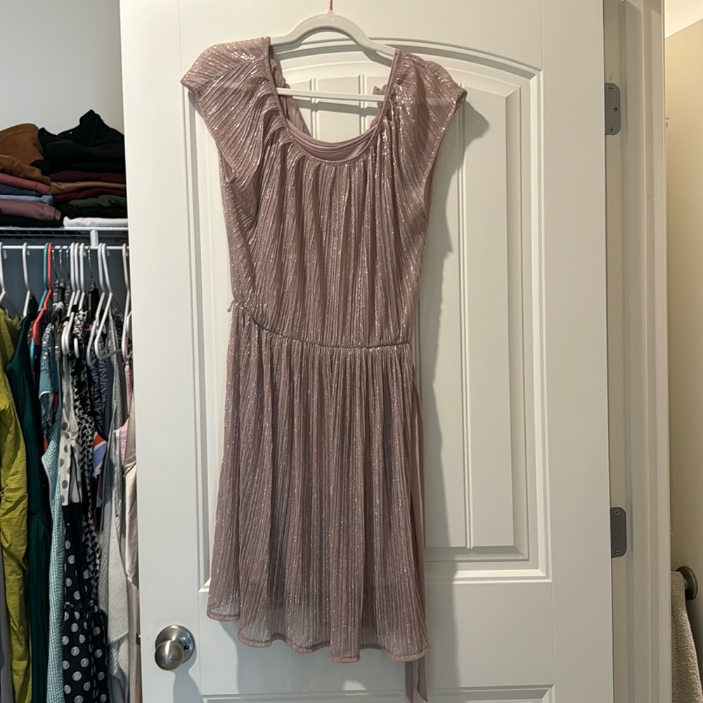 Lauren Conrad xs pink shimmer dress